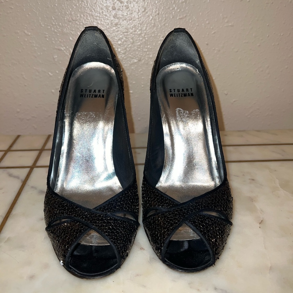 STUART WEITZMAN SEQUIN PUMPS SIZE 7 - Picture 8 of 9